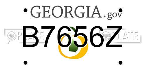 B7656Z Georgia License Plate