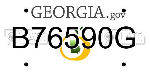 B76590G Georgia License Plate