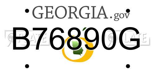 B76890G Georgia License Plate