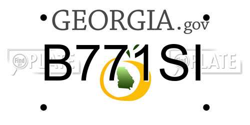 B771SI Georgia License Plate