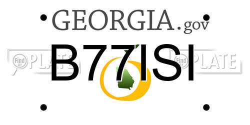 B77ISI Georgia License Plate