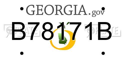B78171B Georgia License Plate