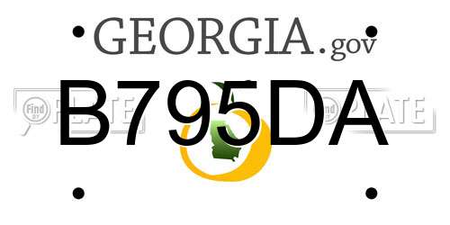 B795DA Georgia License Plate