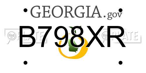 B798XR Georgia License Plate