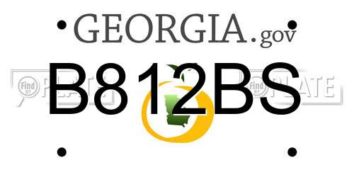 B812BS Georgia License Plate
