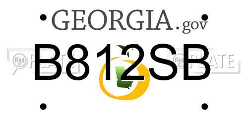 B812SB Georgia License Plate