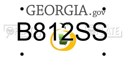 B812SS Georgia License Plate