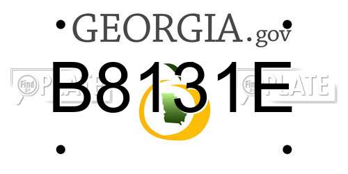 B8131E Georgia License Plate