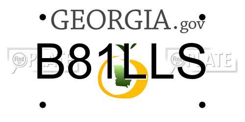 B81LLS Georgia License Plate