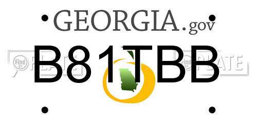 B81TBB Georgia License Plate