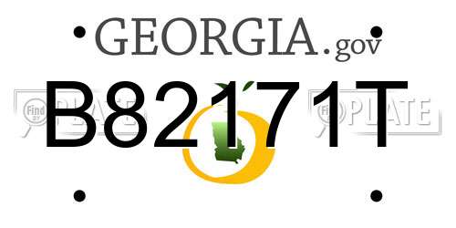B82171T Georgia License Plate