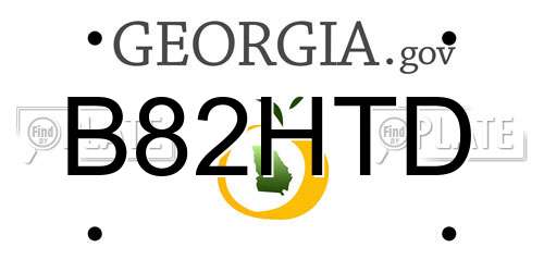 B82HTD Georgia License Plate