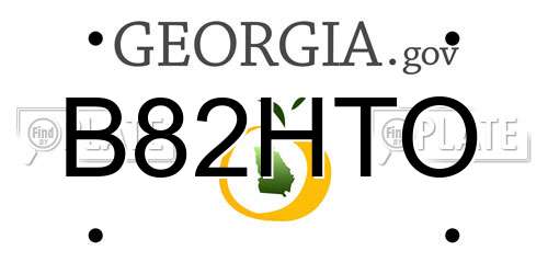 B82HTO Georgia License Plate