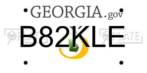 B82KLE Georgia License Plate