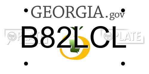 B82LCL Georgia License Plate