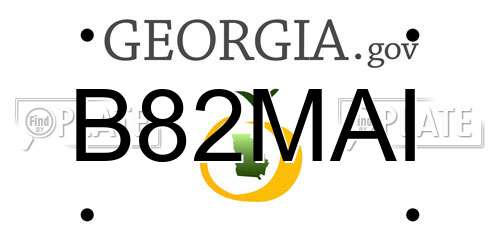 B82MAI Georgia License Plate