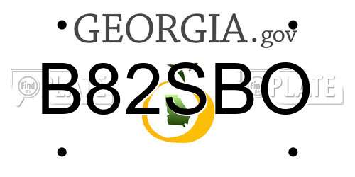 B82SBO Georgia License Plate