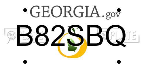 B82SBQ Georgia License Plate