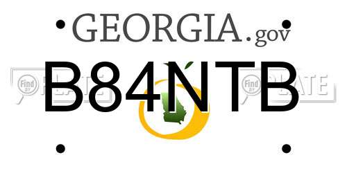 B84NTB Georgia License Plate