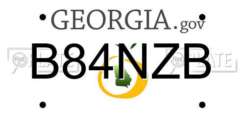B84NZB Georgia License Plate