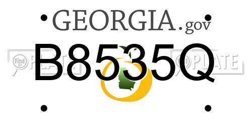 B8535Q Georgia License Plate