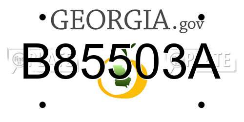 B85503A Georgia License Plate