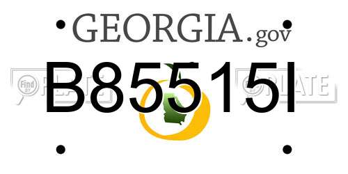 B85515I Georgia License Plate