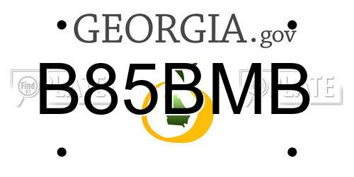 B85BMB Georgia License Plate