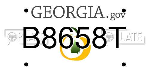 B8658T Georgia License Plate