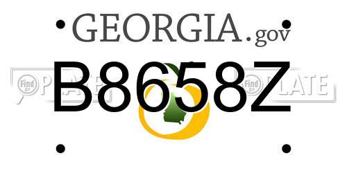B8658Z Georgia License Plate