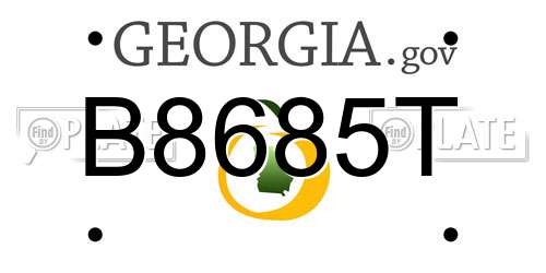 B8685T Georgia License Plate