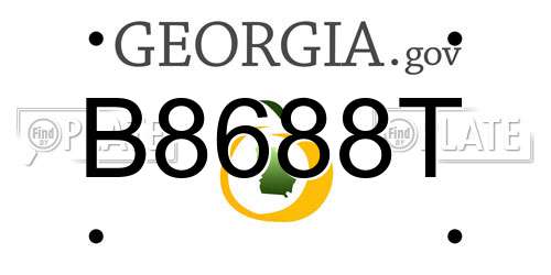B8688T Georgia License Plate