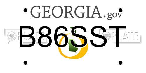 B86SST Georgia License Plate