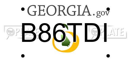 B86TDI Georgia License Plate