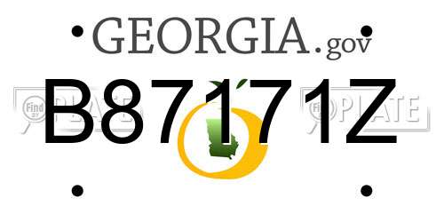 B87171Z Georgia License Plate