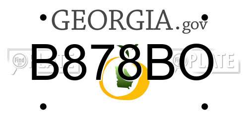 B878BO Georgia License Plate