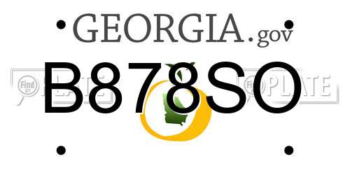 B878SO Georgia License Plate