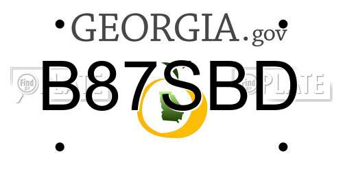 B87SBD Georgia License Plate