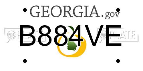 B884VE Georgia License Plate