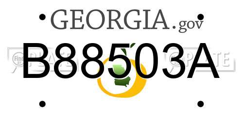 B88503A Georgia License Plate