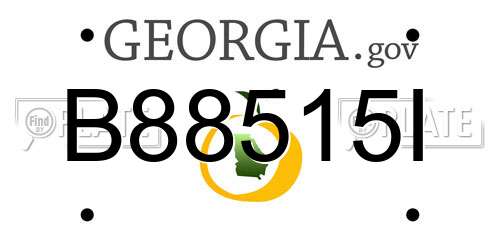 B88515I Georgia License Plate