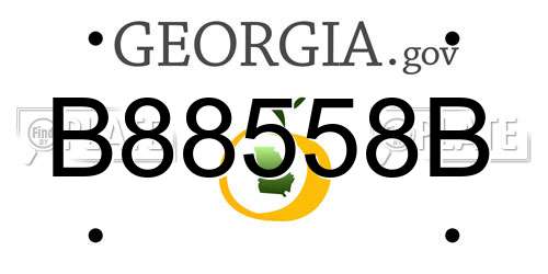 B88558B Georgia License Plate