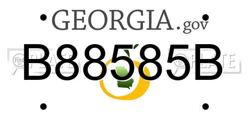 B88585B Georgia License Plate