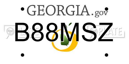 B88MSZ Georgia License Plate