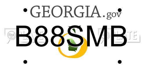 B88SMB Georgia License Plate