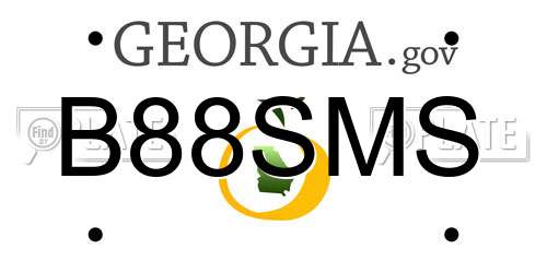 B88SMS Georgia License Plate