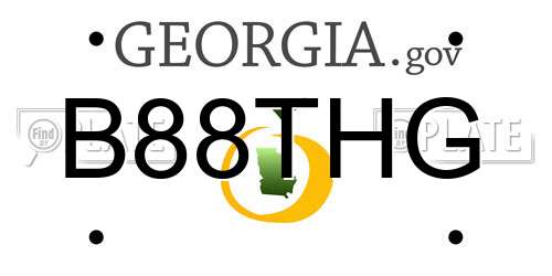 B88THG Georgia License Plate