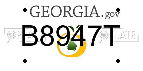 B8947T Georgia License Plate