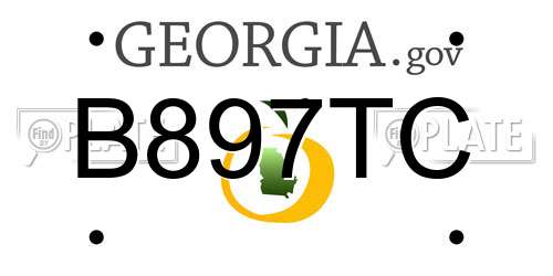 B897TC Georgia License Plate