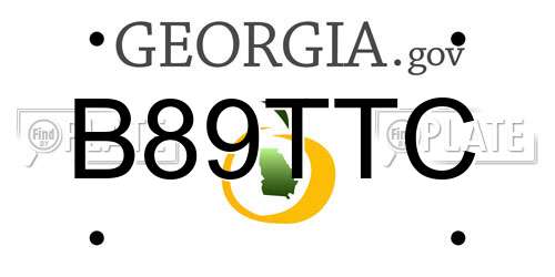 B89TTC Georgia License Plate